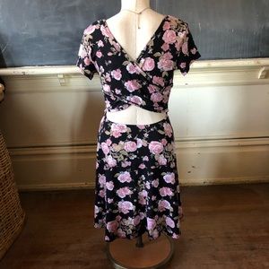 Rue21 | Dresses | Black Pink Floral Dress | Poshmark